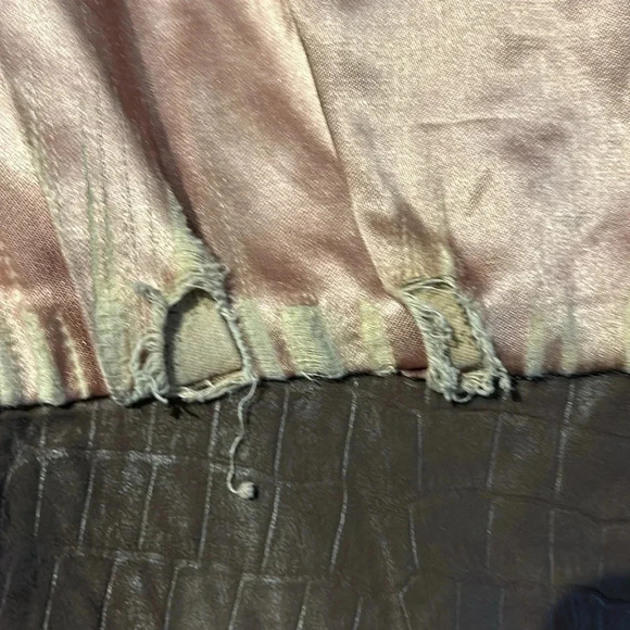 Vintage leather crocodile embossed bomber jacket with belt buttery soft - Picture 5 of 5